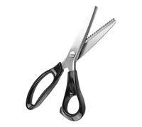 WGFOIP Tijeras para Telas, hojas de acero inoxidable con diseño dentado para cortes decorativos en tela, cuero y manualidades, longitud 18 cm, color plateado