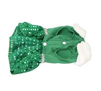 WGFOIP Vestido de Navidad para Mascotas Ropa de Moda Suave y Cálida para Perros Pequeños y Medianos Verde 1 Pieza (SG)