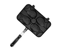 WGFOIP Waffle Pan Premium Aleación de Aluminio Antiadherente de Doble Cara para Eventos Familiares 5.7x9.4x1.2in