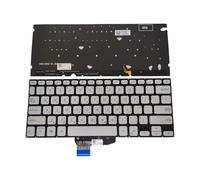 WGGYGMD Teclados retroiluminados para portátiles ASUS X430, S430, A430, X430UA, X430U, Canadá, Francia, China, Reino Unido, GB, Plateado, ASM18C8(Chinese Silver)