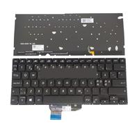 WGGYGMD Teclados retroiluminados para portátiles ASUS X430, S430, A430, X430UA, X430U, Canadá, Francia, China, Reino Unido, GB, Plateado, ASM18C8(Norway Black)