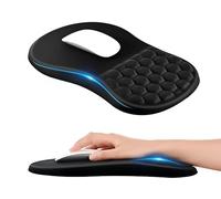 WGIDSKKI Alfombrilla de ratón con reposamuñecas y puntos de masaje, alfombrilla de ratón ergonómica con espuma de memoria para juegos, alfombrilla de ratón para juegos, para estudio, oficina