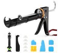 WGIDSKKI Pistola Profesional para Aplicar Siliconas y Selladores, Perfecta para Rejuntar y Sellado de Clafateo, Pistola Selladora de Estructura y Mecánica de Metal.de Hasta 310ml
