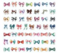 WGIJXA 50 Piezas Pegatinas de Lazo, Stickers Aesthetic Niños, Impermeables Vinilo Pegatinas Kawaii Reutilizables Ordenador Decorativas para Scrapbooking Portatil Skate Guitarra Regalos Bicicleta