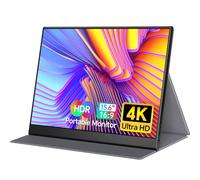 WGK Monitor portátil True 4K - 15.6 pulgadas UHD 3840 × 2160 100% sRGB USB-C HDMI segundo monitor externo portátil IPS pantalla de computadora con altavoces para laptop, MacBook Switch PS5/4