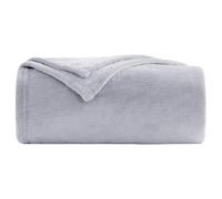 WGLF SUN Manta Franela 60 x 110 cm Extra Suave Cálido Manta Pelo Largo Suave Acogedoras para Navidad, Cumpleaños, Hogar, Sofá O Cama, Gris Plata