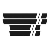 WGNGVFEN 4 Piezas Pegatinas Umbral Puerta Coche para Honda HR-V 2015-2024, Fibra de Carbono Cubre Umbrales Tiras Pedal Bienvenida Estribos Protección Accesorios,A/Short Line-White