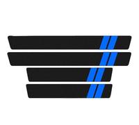 WGNGVFEN 4 Piezas Pegatinas Umbral Puerta Coche para Honda HR-V 2015-2024, Fibra de Carbono Cubre Umbrales Tiras Pedal Bienvenida Estribos Protección Accesorios,A/Short Line-Blue