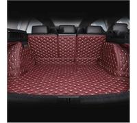 WGNGVFEN Coche Alfombrillas Maletero para Tesla Model X 6seats 2019-2023, Cuero Alfombras Maletero Cobertura Completa Trasera Bandeja Impermeable Accesorios Interior,G/Wine Red