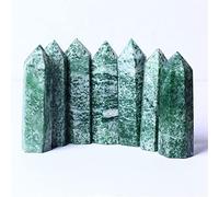 WGPHD decoración de Cuarzo 8-9 cm Punto de Varita de Cristal Natural El Punto de ágata Verde de la Torre Verde de Jade se Puede Usar for la decoración (Size : 1PC)