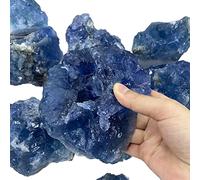 WGPHD meditación en casa Piedra de Cristal de Cristal de fluorita Azul Natural de la Gema 1 Pieza (Color : Raw Blue Fluorite, Size : 200g-250g)