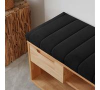 WGQR Cojin para Banco 100x40 120x40 140x40 80x40 150x50 CojíN De Asiento De ExtraíBle, CojíN De De JardíN para Interior Y Exterior, AlféIzar De Ventana Sofá,Negro,100x40x4cm