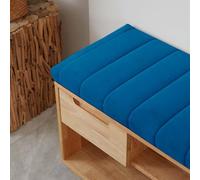 WGQR Cojin para Banco 100x40 120x40 140x40 80x40 150x50 CojíN De Asiento De ExtraíBle, CojíN De De JardíN para Interior Y Exterior, AlféIzar De Ventana Sofá,Lake Blue,140x30x4cm