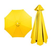 WGQR Patio Exterior Jardín Toldo De Repuesto para Sombrilla, Parasol Reemplazar La Tapa, Impermeable Voladizo, Protección UV, 6 U 8 Brazos Cubierta para Trasero Piscina Terrazas(Yellow,2.5M/6Ribs)
