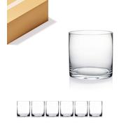 WGV Cylinder Vase Bulk Diameter 5"""" Height 5"""" Clear Glass Floral Planter Container Floating Candle Holder for Wedding Party Event Home