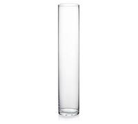 WGV - Jarrón cilíndrico Alto, 7.6 cm de Ancho x 40.6 cm de Alto, jarrón de Vidrio Transparente Delgado y Estrecho para Bodas, Fiestas, centros de Mesa, decoración del hogar y la Oficina, 1 Pieza