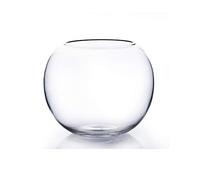 WGV - Jarrón de Cristal, diámetro de 10 Pulgadas, Altura de 8 Pulgadas, Ancho Abierto de 6 Pulgadas, jarrón de Burbujas Transparente, Recipiente para Plantas, pecera para Boda, Fiesta, Evento,