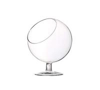 WGV Transparente Slant Cut Bowl jarrón de Tallo terrario jarrón de Vidrio,