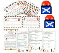 WGXX Juego de pelea amigable con Acción de Gracias con 2 zumbadores de respuesta, juego de cartas de enemistad de Navidad para amigos, noche de reunión familiar, cuestionario de trivia, diversión para