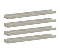 WGYHOME - 4 estantes de pared de hormigón gris de 60 x 9 x 3 cm para baño, dormitorio, sala de estar, cocina, estante colgante para libros, almacenamiento, decoración de habitación