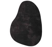 WGYHOME Alfombra negra de poliéster 120 x 170 cm, antideslizante, plegable y lavable a máquina, para salón, dormitorio, pasillo y habitación infantil
