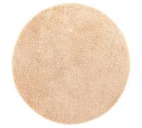 WGYHOME Alfombra Shaggy de pelo largo Navarra, beige, 120 x 120 cm, redonda, 100% poliéster, antideslizante, fácil de limpiar, mullida, para salón, dormitorio, oficina y balcón