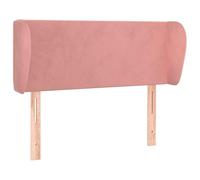 WGYHOME Cabecero con orejas rosa 93 x 23 x 78/88 cm terciopelo, para camas sin cabecero, ideal para dormitorios y salas de estar modernas, fácil montaje, fácil de limpiar y sin dañar la espalda