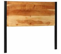 WGYHOME Cabecero de 120 cm de madera maciza de acacia y hierro, para camas sin cabecero, ideal para dormitorios y salas de estar modernas, fácil de montar, fácil de limpiar y sin dañar la espalda