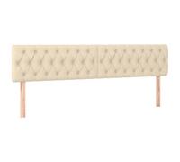 WGYHOME Cabecero de cama de 2 piezas, color crema, 90 x 78 x 78/88 cm, para camas sin cabecero, ideal para dormitorios y salas de estar modernas, fácil de montar, fácil de limpiar y no daña la espalda