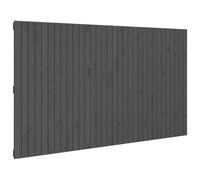 WGYHOME Cabecero de pared gris, 204 x 3 x 110 cm, madera maciza de pino, para camas sin cabecero, ideal para dormitorios y salas de estar modernas, fácil de montar, fácil de limpiar y no daña la