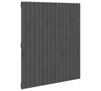 WGYHOME Cabecero de pared gris 95,5 x 3 x 110 cm, madera maciza de pino, para camas sin cabecero, ideal para dormitorios y salas de estar modernas, fácil de montar, fácil de limpiar y no daña la