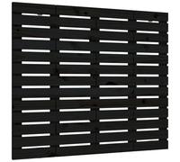 WGYHOME Cabecero de pared negro, 126 x 3 x 91,5 cm, madera maciza de pino, para camas sin cabecero, ideal para dormitorios y salas de estar modernas, fácil de montar, fácil de limpiar y no daña la
