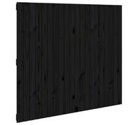 WGYHOME Cabecero de pared negro, 127,5 x 3 x 110 cm, madera maciza de pino, para camas sin cabecero, ideal para dormitorios y salas de estar modernas, fácil de montar, fácil de limpiar y no daña la