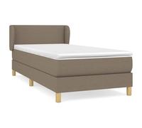 WGYHOME Cama con somier con colchón, 100 x 200 cm, tejido de poliéster, madera de alerce, núcleo de muelles ensacados de dureza media, para dorsos, dormitorios