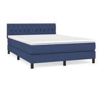 WGYHOME Cama con somier con colchón, color azul, 140 x 190 cm, tejido de muelles ensacados de dureza media, altura regulable, para dormir boca arriba y abajo dormitorios