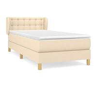 WGYHOME Cama con somier con colchón, color crema, 90 x 200 cm, núcleo de muelles ensacados de dureza media, altura regulable, para dormir boca arriba y abajo dormitorios