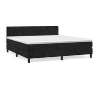 WGYHOME Cama con somier con colchón, color negro, 180 x 200 cm, núcleo de muelles ensacados de dureza media, cabecero ajustable en altura para dormir boca arriba y boca abajo
