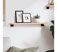 WGYHOME Estante de pared de 60 x 10 x 2 cm, madera maciza sin tratar, estantes de pared para baño, dormitorio, sala de estar, cocina, estante colgante para libros, almacenamiento, decoración de