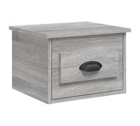 WGYHOME Mesita de noche de pared Sonoma gris 41,5 x 36 x 28 cm, fácil de montar y superficie viena, estable y resistente a la humedad, ideal para dormitorios y salas de estar modernas