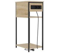 WGYHOME Mesita de noche de roble Sonoma, 41 x 28 x 76 cm, material de madera, fácil de montar y superficie de pesaje, estable y resistente a la humedad, ideal para dormitorios y salas de estar