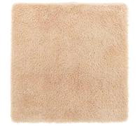 WGYHOME NAVARRA Alfombra Shaggy de pelo alto, beige, 160 x 160 cm, poliéster, mullida, antideslizante y fácil de limpiar, para salón, dormitorio, oficina y balcón