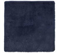 WGYHOME NAVARRA Alfombra Shaggy de pelo alto, color azul marino, 200 x 200 cm, poliéster, mullida, antideslizante y fácil de limpiar, para salón, dormitorio, oficina y balcón