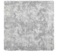 WGYHOME NAVARRA - Alfombra Shaggy de pelo alto, color gris plata, 240 x 240 cm, poliéster, mullida, antideslizante y fácil de limpiar, para salón, dormitorio, oficina y balcón