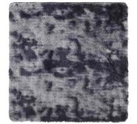 WGYHOME NAVARRA Alfombra Shaggy de pelo alto, gris oscuro, 200 x 200 cm, poliéster, mullida, antideslizante y fácil de limpiar, para salón, dormitorio, oficina y balcón
