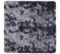 WGYHOME NAVARRA Alfombra Shaggy de pelo alto, gris oscuro, 240 x 240 cm, poliéster, mullida, antideslizante y fácil de limpiar, para salón, dormitorio, oficina y balcón