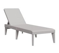 WGYHOME Tumbona gris 186 x 60 x 29 cm PP con respaldo ajustable (4 niveles), resistente a los rayos UV y a la intemperie, para jardín, terraza, balcón y piscina