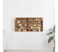 WGYHOME - Vitrina de roble artesanal de 100 x 8,5 x 50 cm, estantes de pared de madera de ingeniería para baño, dormitorio, sala de estar, cocina, estante colgante para libros, almacenamiento y