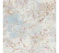 WH30124 - Bienvenido A Casa Hojas Ramas Azul Galerie Papel Tapiz