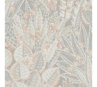 WH30143 - Bienvenido A Casa Papel Tapiz Floral Bohemio Gris Plateado Galerie
