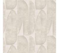 WH30168 - Papel Tapiz Geométrico De Hoja Beige Galerie Bienvenido A Casa